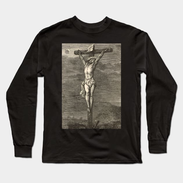 The Crucifixion by Anthony van Dyck circa 1627 Long Sleeve T-Shirt by artfromthepast